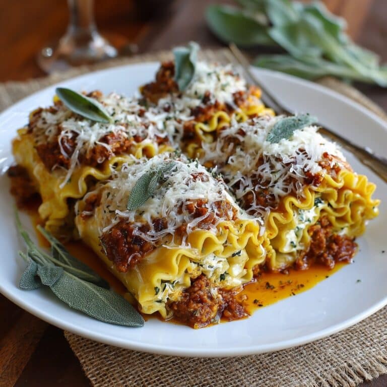 Pumpkin Sage Lasagna Roll-Ups Recipe