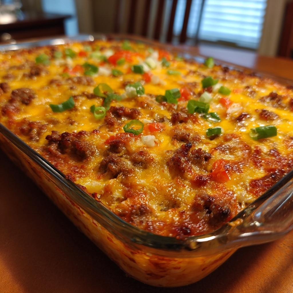 Philly Cheesesteak Casserole Recipe - Recipe Image