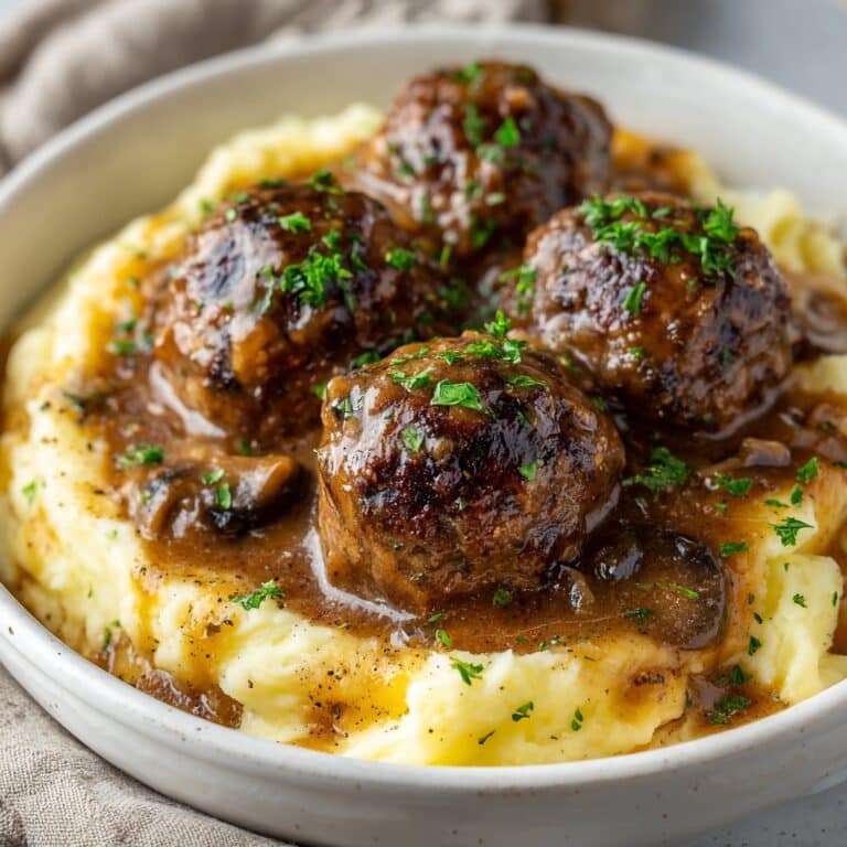 Meatball Stroganoff with Mushrooms and Egg Noodles Recipe