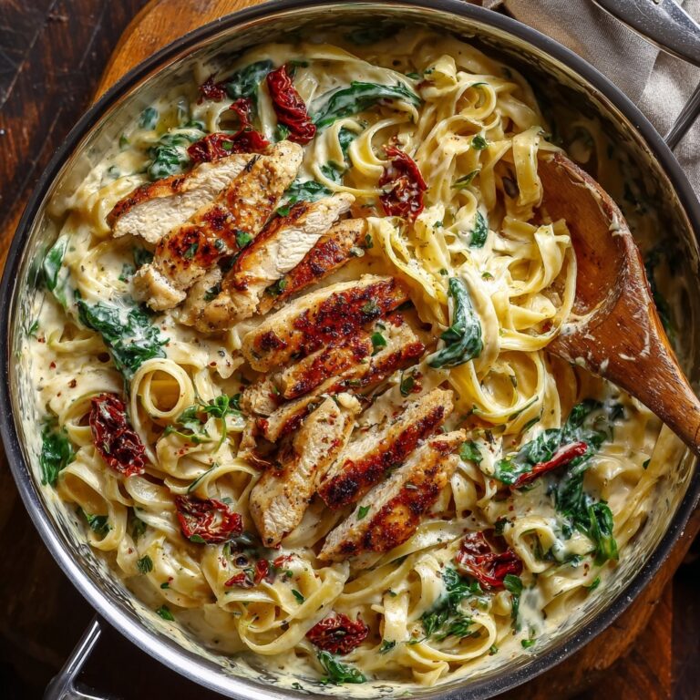Spaghetti and Spinach with Sun-Dried Tomato Cream Sauce Recipe