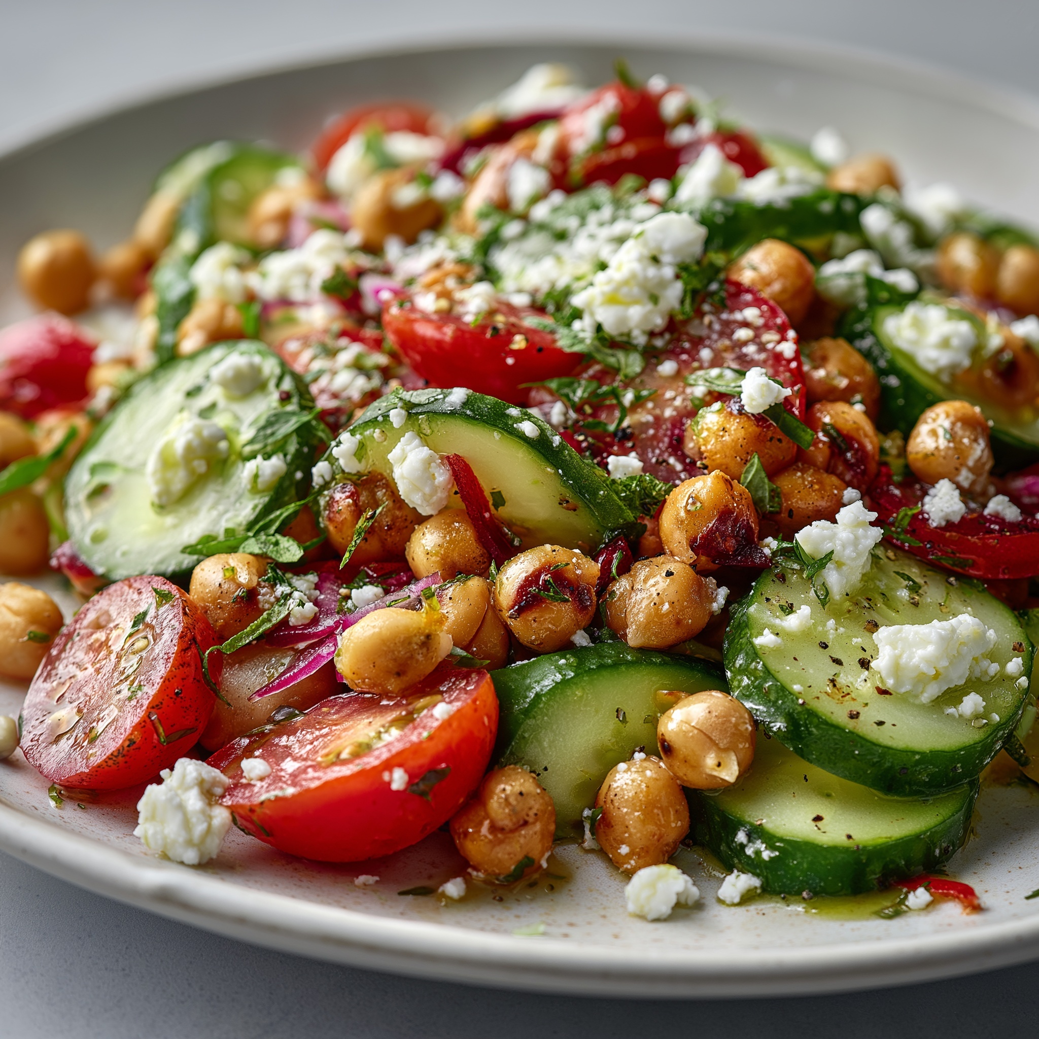 Greek Marinated Chickpea Salad Recipe - Recipe Image