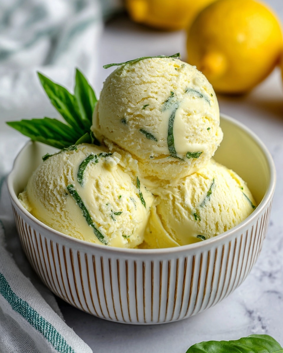 Lemon Basil Sorbet Recipe - Recipe Image