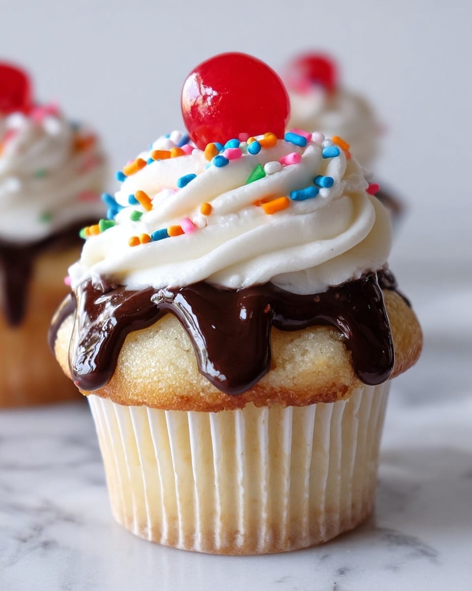 Banana Split Cupcakes Recipe - Recipe Image