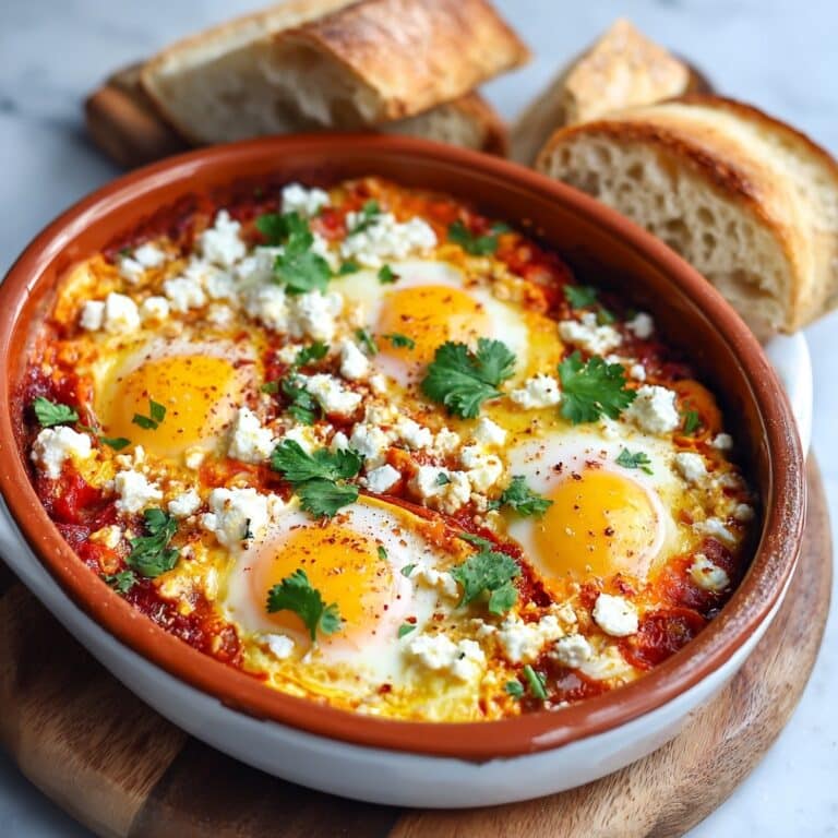 Baked Eggs with Spinach, Tomatoes, Ricotta & Basil Recipe