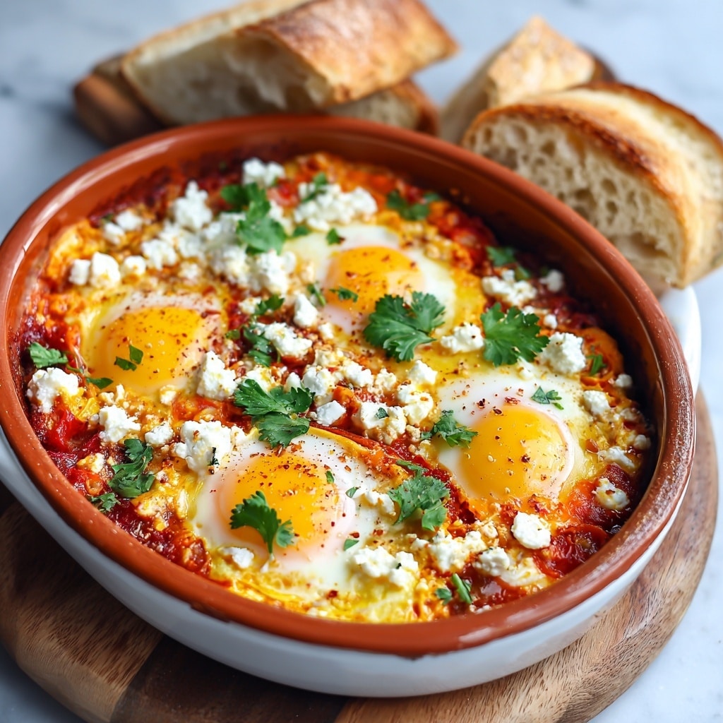Baked Eggs with Spinach, Tomatoes, Ricotta & Basil Recipe - Recipe Image