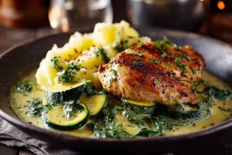 Honey Chipotle Chicken Thighs with Smoked Gouda Mashed Potatoes Recipe