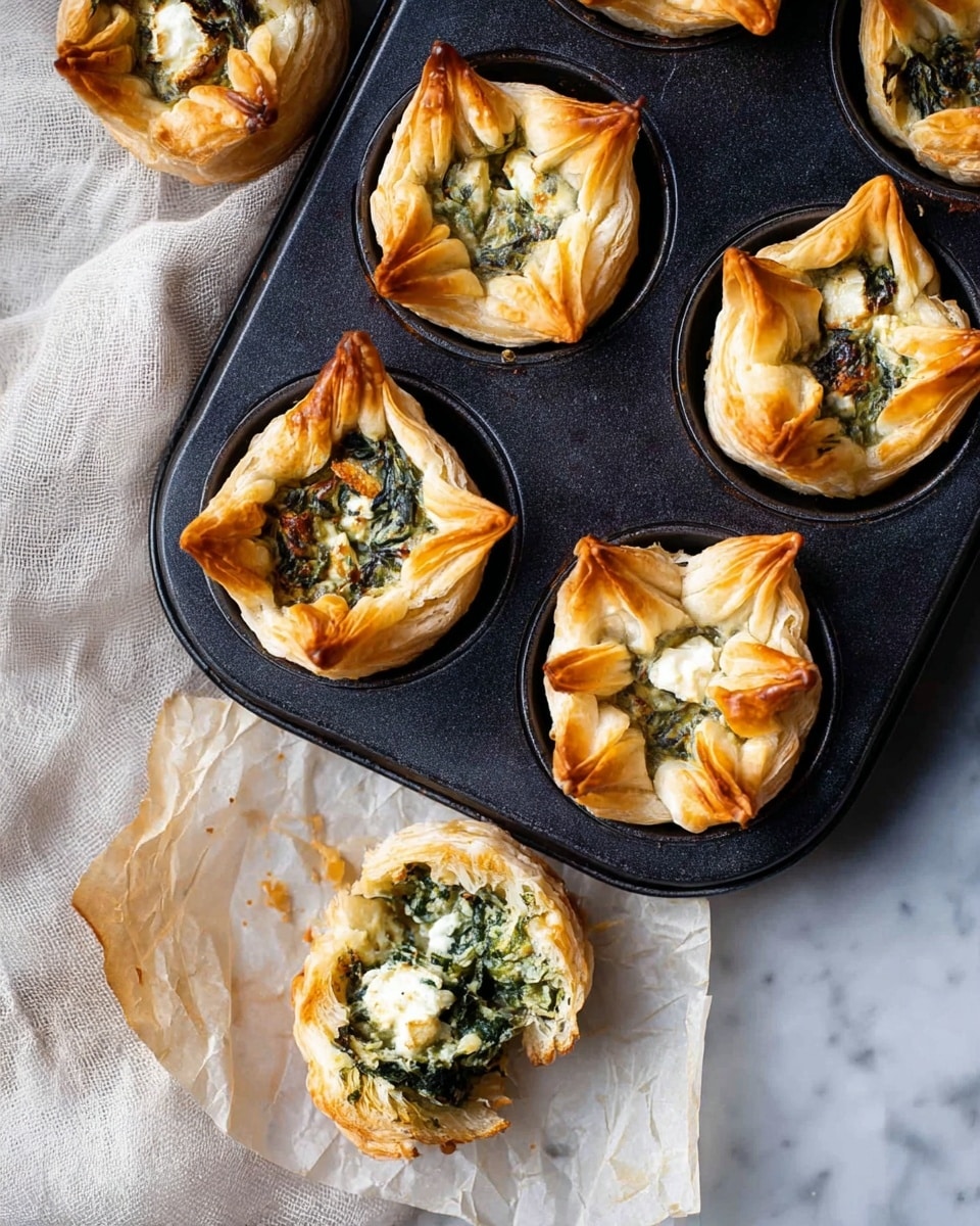 Ricotta and Spinach Puff Pastry Bites Recipe - Recipe Image