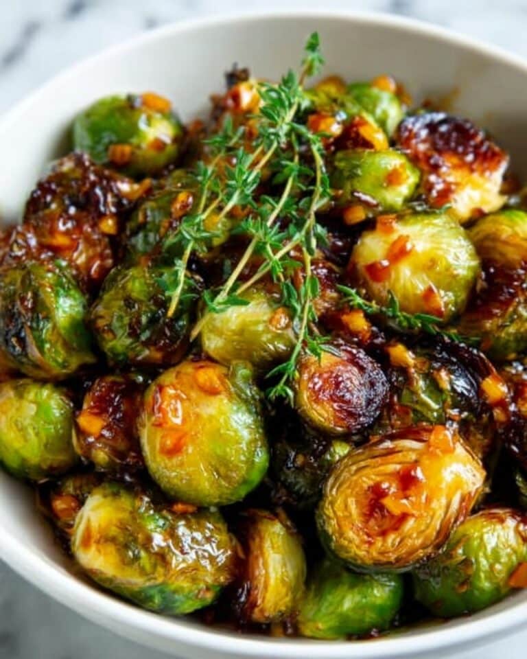 Honey Balsamic Brussels Sprouts with Walnuts and Feta Recipe