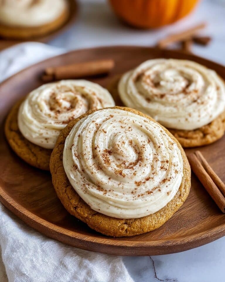 Soft Pumpkin Cookies With Cinnamon Frosting Recipe