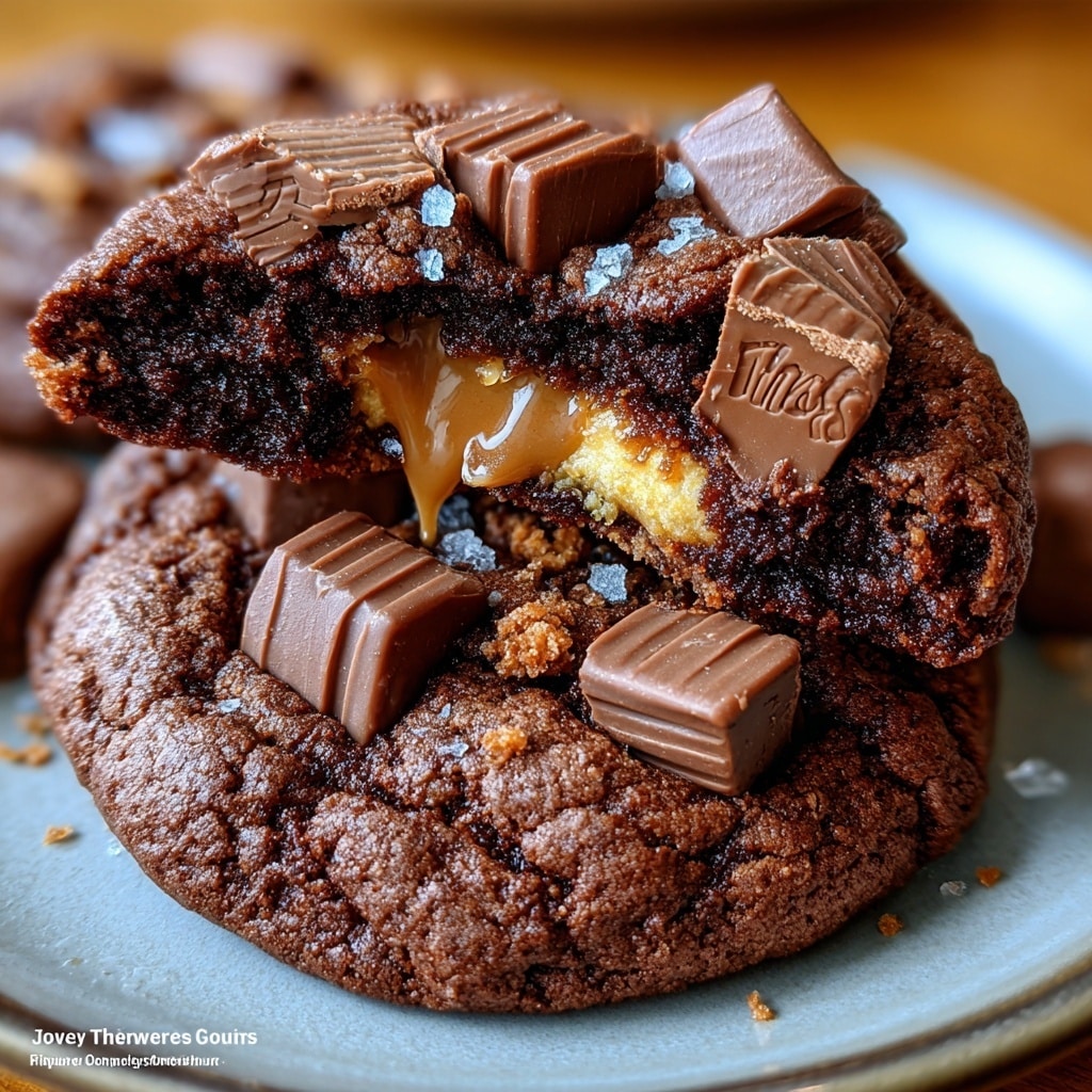 Double Chocolate Salted Caramel Cookies Recipe - Recipe Image
