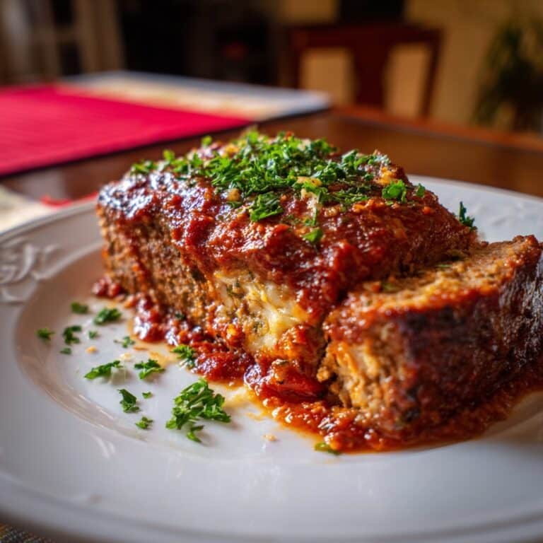Easy Meatloaf with Spaghetti and Tomato Sauce Recipe