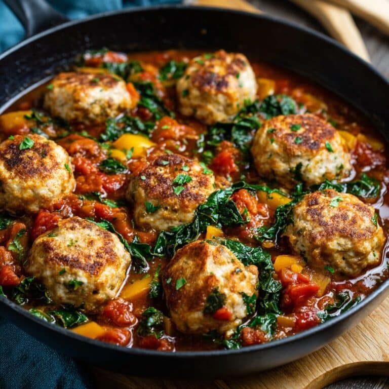 One Pot Turkey Meatballs in Tomato Sauce Recipe