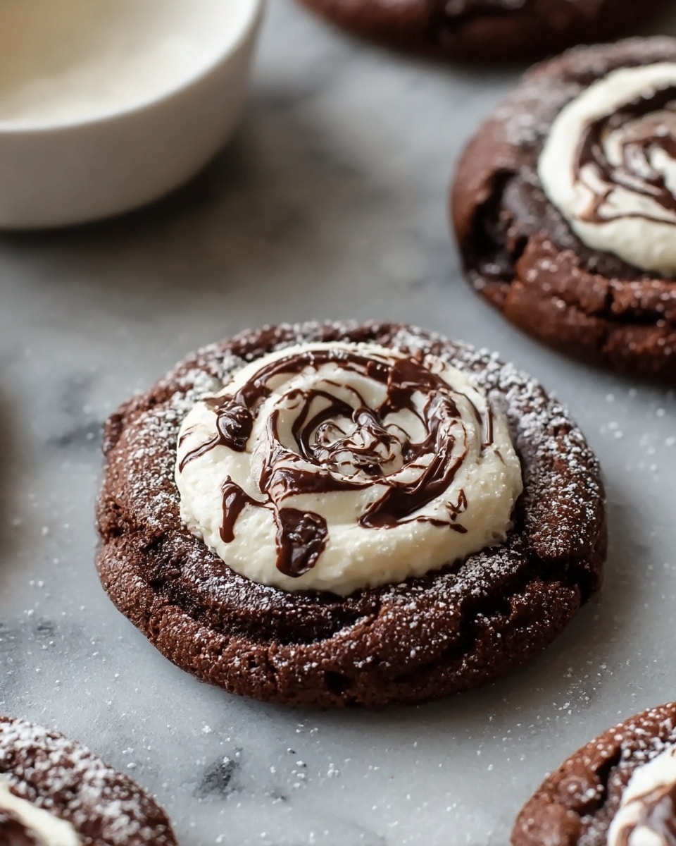 Rich Hot Chocolate Cookies with Marshmallow Swirl Recipe - Recipe Image