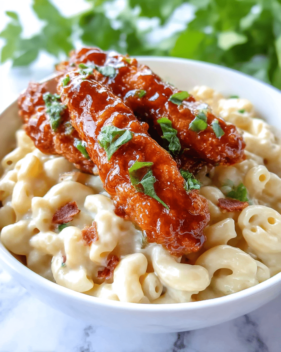 Honey Pepper Chicken Mac and Cheese Recipe - Recipe Image