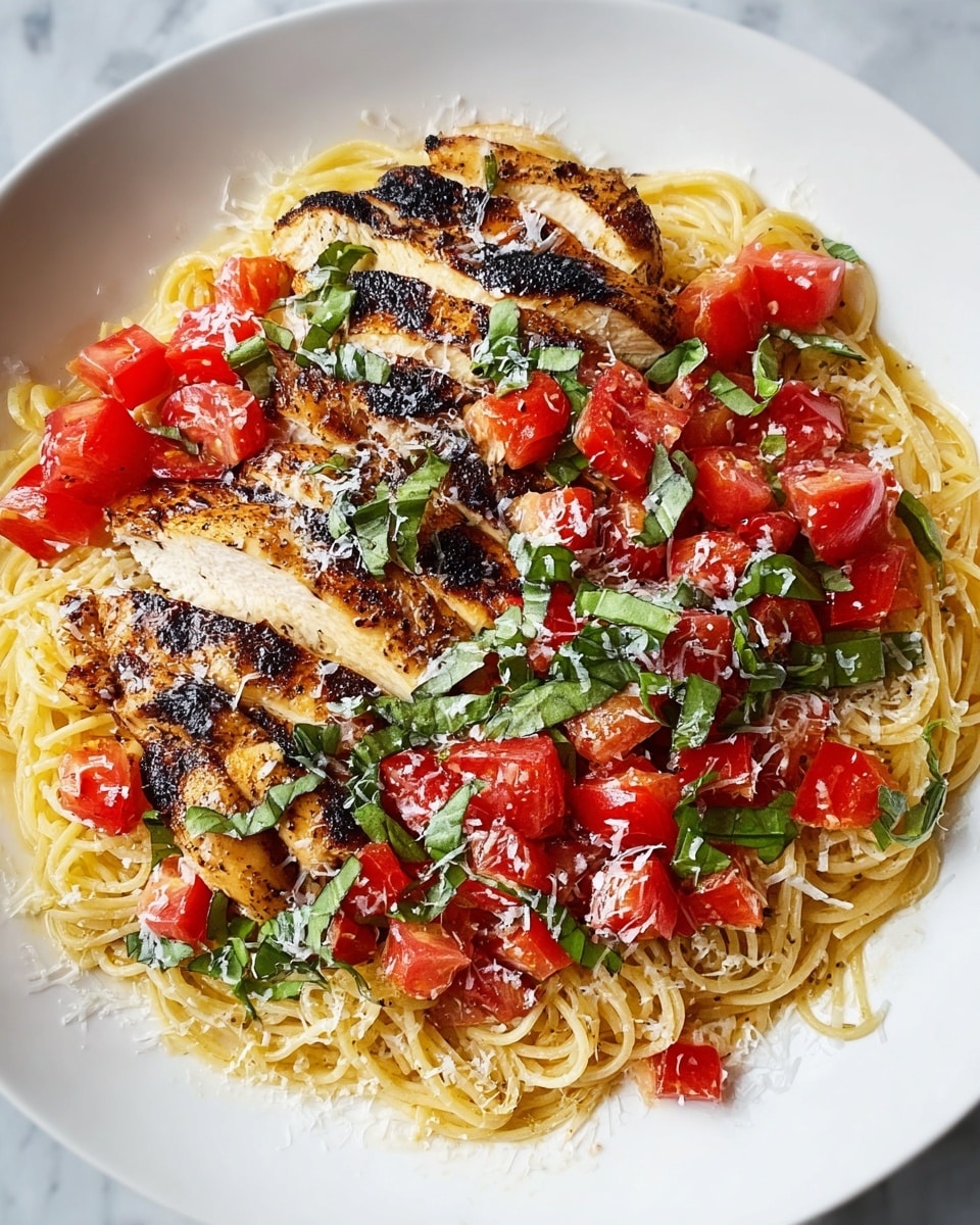 Bruschetta Chicken Pasta Recipe - Recipe Image
