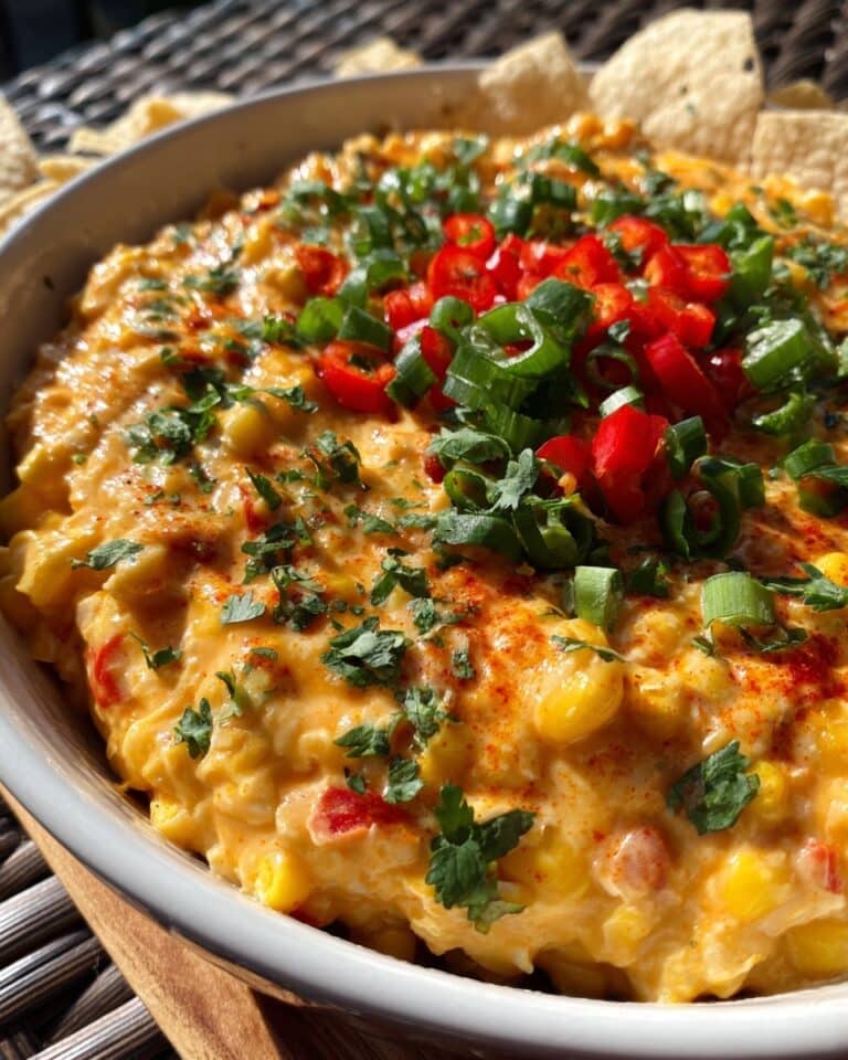 Doritos Dip with Cottage Cheese, Green Onions, and Fire-Roasted Corn Recipe