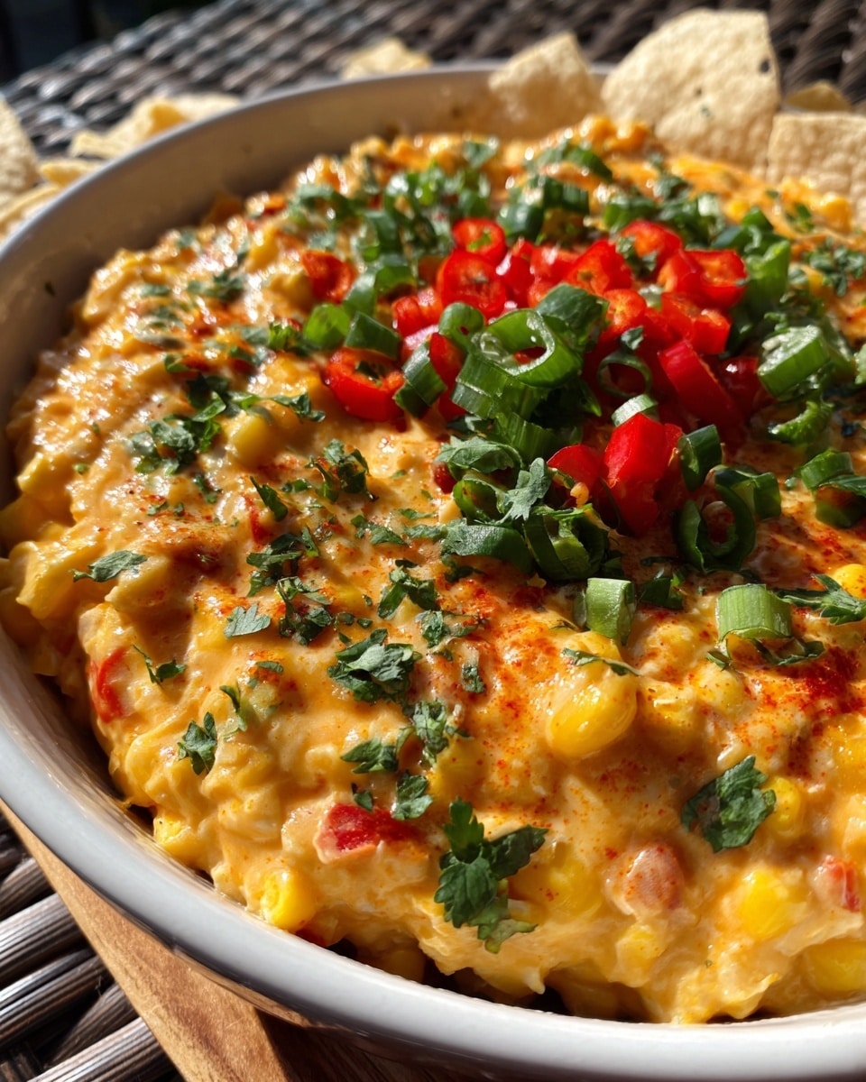 Doritos Dip with Cottage Cheese, Green Onions, and Fire-Roasted Corn Recipe - Recipe Image
