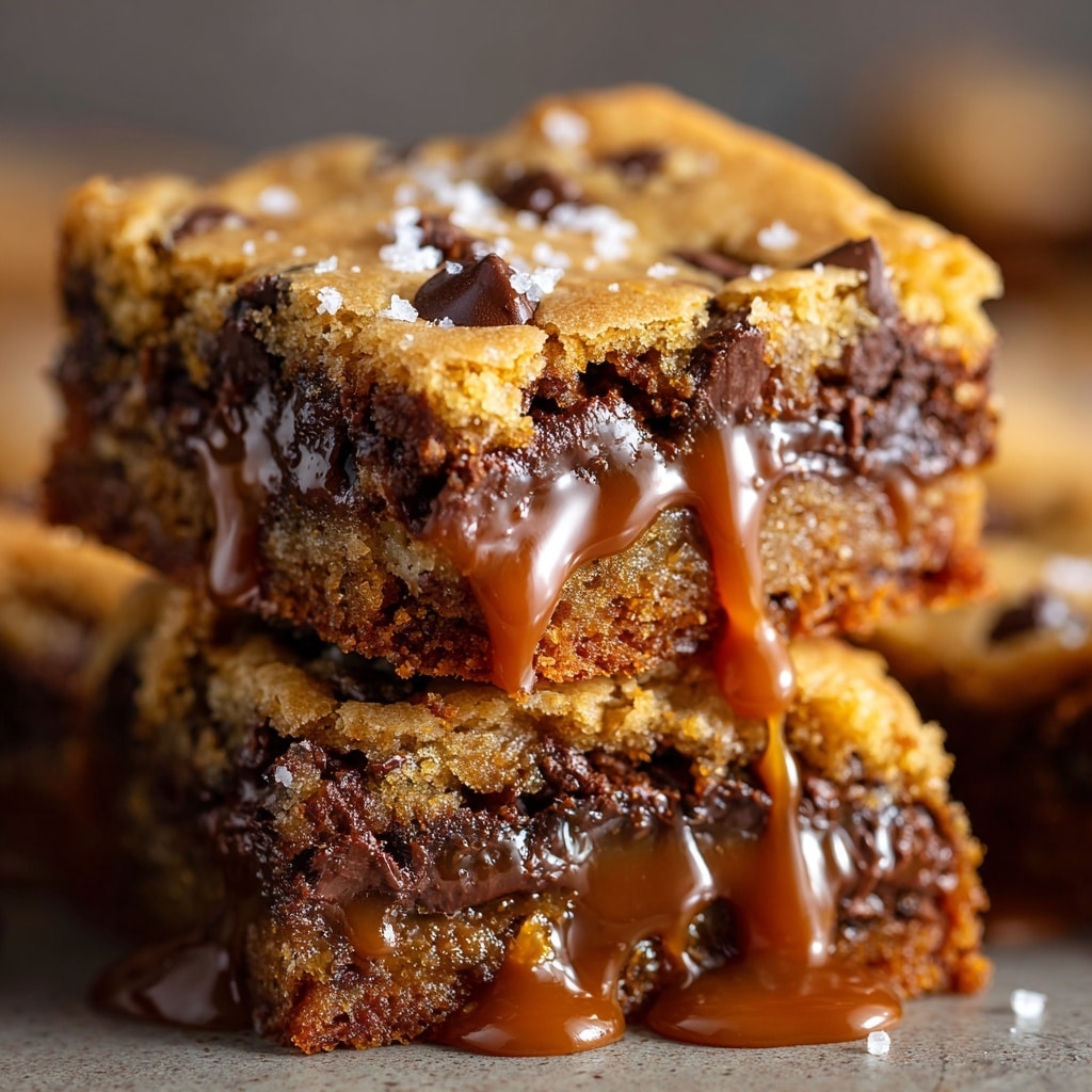 Salted Caramel Gooey Butter Bars Recipe - Recipe Image
