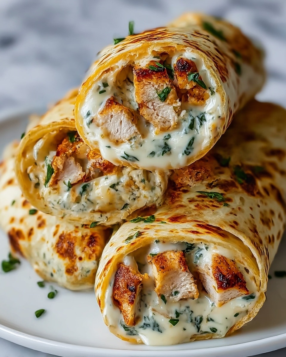 Low Carb Cheesy Garlic Chicken Wraps Recipe - Recipe Image
