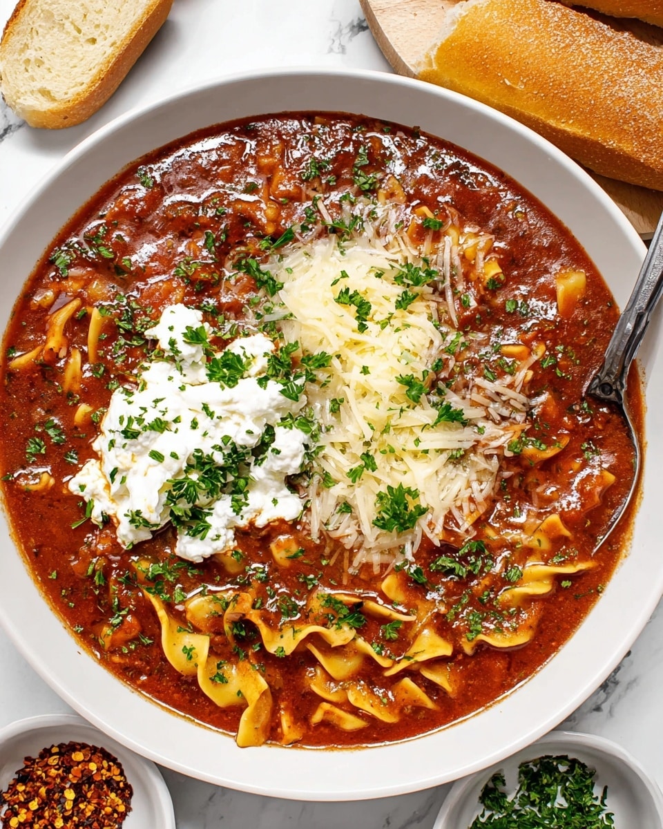 Vegetarian Lasagna Soup Recipe - Recipe Image