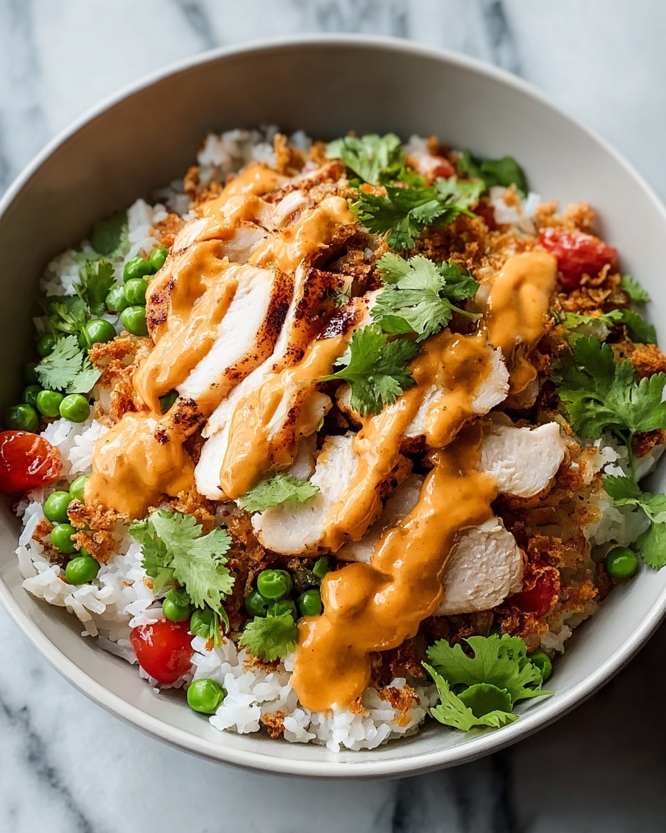 Savor Chicken Crispy Rice Salad with Creamy Peanut Dressing Recipe - Recipe Image